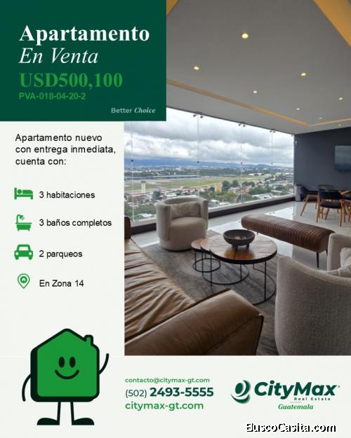 Apartamento en Venta en la Zona 14 Guatemala