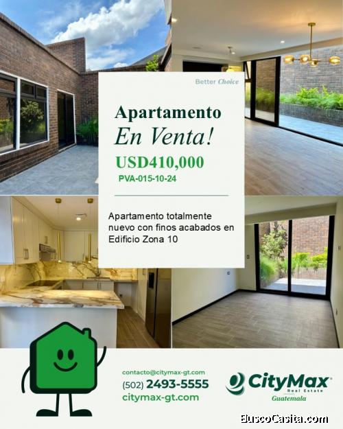 Apartamento con Jardín En Zona 10 Guatemala