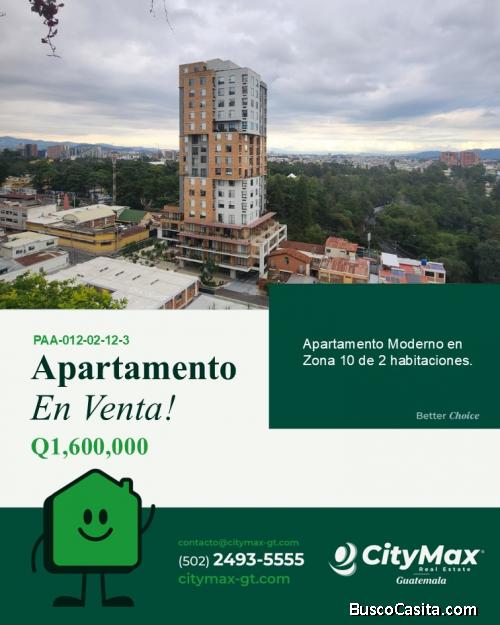 En Venta apartamento en la Zona 10