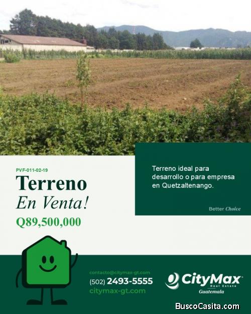 Terreno de 75 cuerdas en Venta en Quetzaltenango