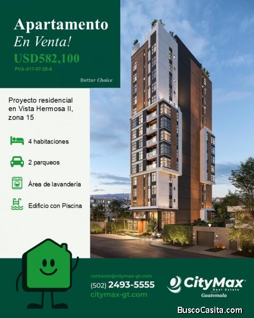 En venta apartamento edificio Boutique en zona 15