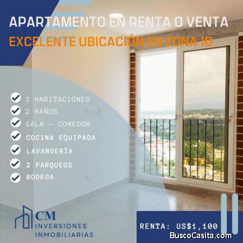 ¡Apartamento En VENTA ó RENTA Zona 10!!