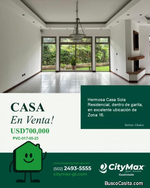 Casa Residencial en Venta en Zona 16 Kanajuyú II