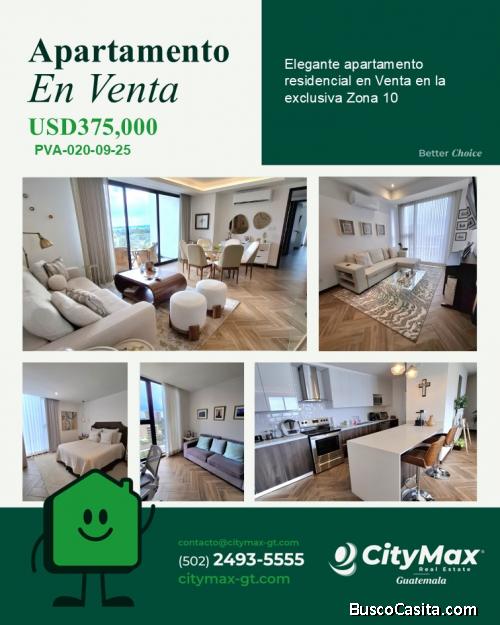 Apartamento en Venta en Zona 10 de 2 habitaciones
