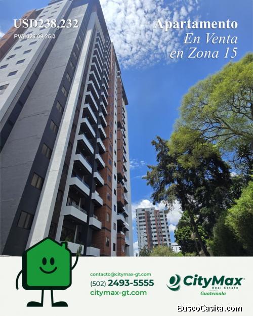 En venta apartamento en la zona 15 de 2 habitaciones