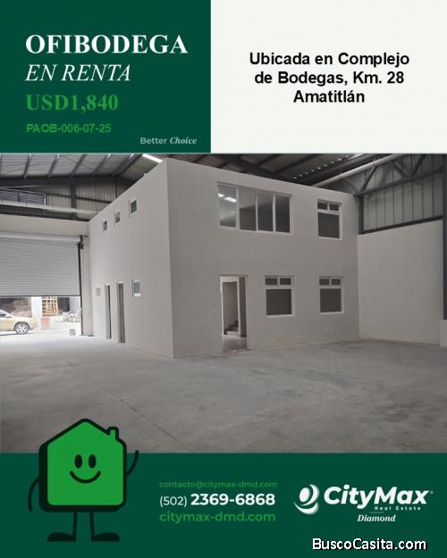 Ofibodega en Renta en Km. 28 Amatitlán