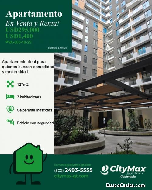 Apartamento en Venta en Zona 14 Avenida Las Américas