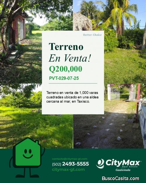 Terreno Ideal para Invertir en Taxisco, Santa Rosa
