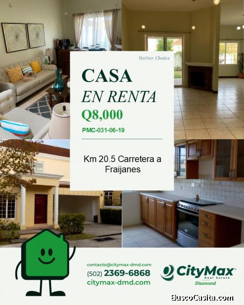 Casa en Condominio en Renta en Km 20.5 Carretera a Fraijanes