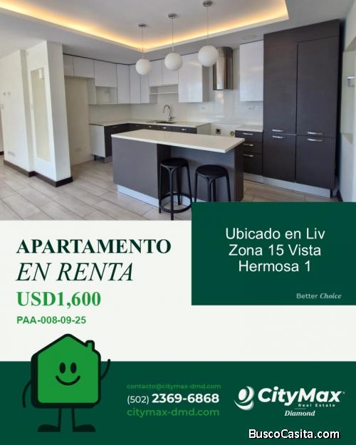 Apartamento en Renta en Vista Hermosa 1 Zona 15