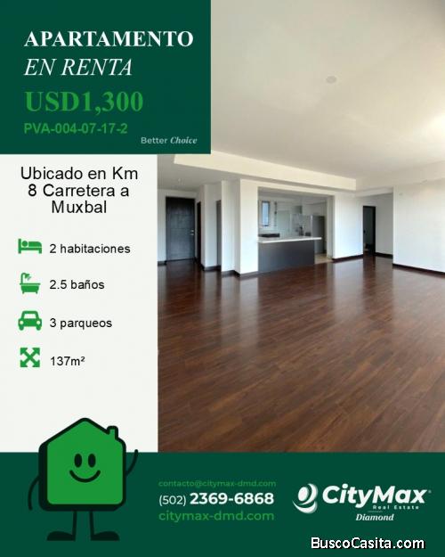 Apartamento en Renta Km 8 Muxbal Antigua Carretera a El Salvador