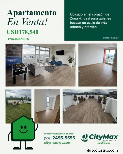 Apartamento en Vivo 4 en Venta Ciudad Guatemala