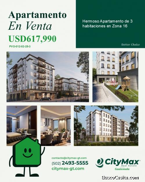 En venta Apartamento en Ciudad Cayala