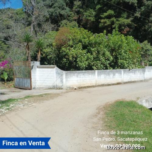 Finca en Venta de 3 manzanas San Pedro, Sacatepéquez