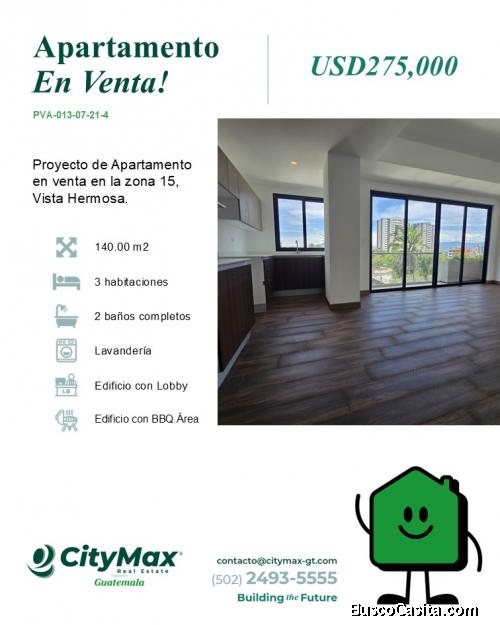 Apartamento en Zona 15 Vista Hermosa II en Venta