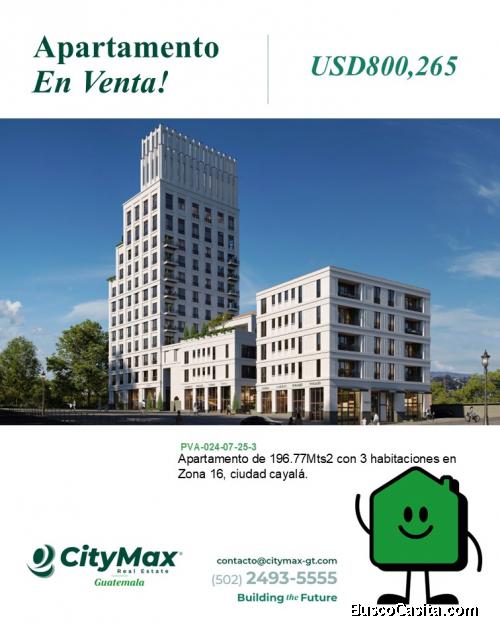 En Venta hermoso Apartamento en Zona 16