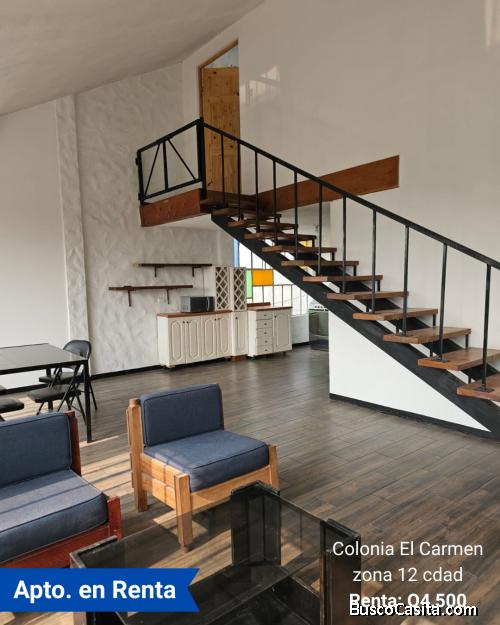 Apartamento en Renta en Colonia El Carmen zona 12 cdad