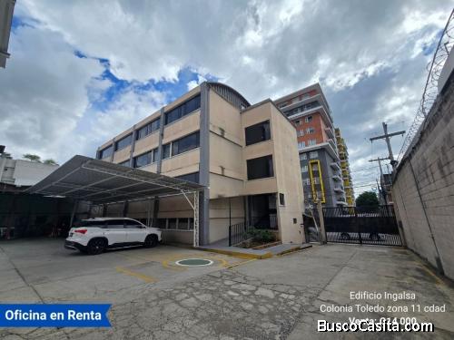 Oficina en Renta en Edificio Ingalsa zona 11 cdad