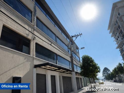 Oficina en Renta en Edificio Ingalsa zona 11 cdad