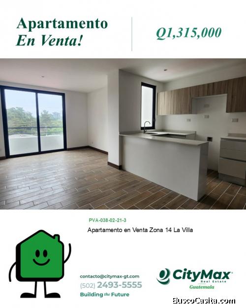 Apartamento en la Villa en Zona 14 en Venta!