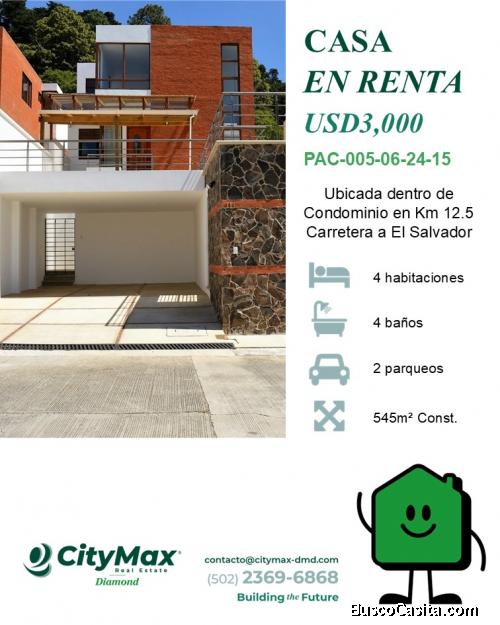 Casa en Renta en Km 12.5 Carretera a El Salvador