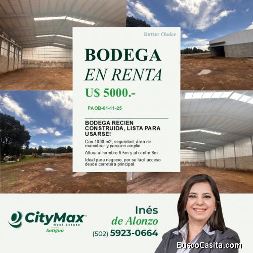 Se renta amplia Bodega en Zaragoza