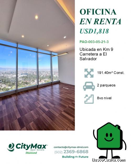 Renta de Oficina en Renta Km. 9 Carretera a El Salvador en Edificio Corporativo