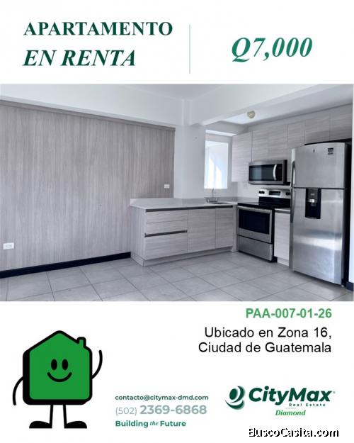 Apartamento en Renta en Zona 16 Ciudad de Guatemala