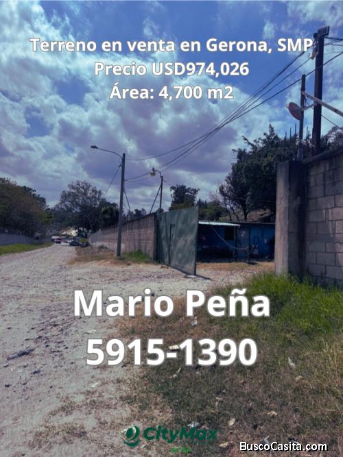Terreno en venta en Gerona, San Miguel Petapa