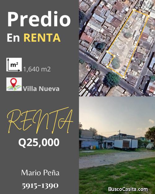 Terreno o predio en renta en Villa Nueva, Guatemala.