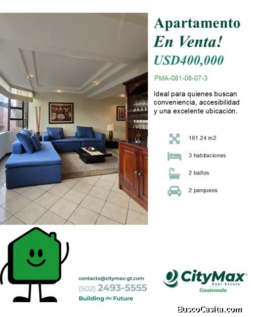 En Venta o Renta Apartamento Amueblado en Zona 10