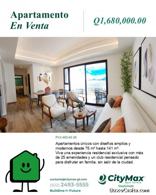 Apartamento a estrenar de venta en zona 11 Mariscal