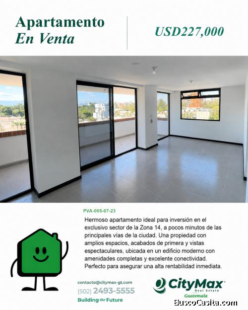 Apartamento para Inversión en Venta en Zona 14 La Villa