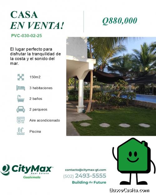 Hermosa Casa Vacacional en Venta en Monterrico, Santa Rosa 