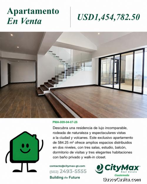 PentHouse en Venta en Oakland Zona 10 Guatemala