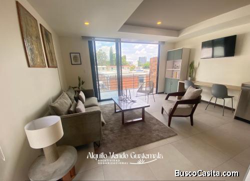 Apartamento Amoblado en Alquiler Zona 10, 1 Habitación, 55 m2, Q6,200