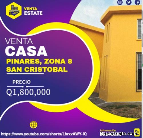 VENTA DE CASA EN PINARES DE SAN CRISTOBAL ZONA 8 de MIXCO