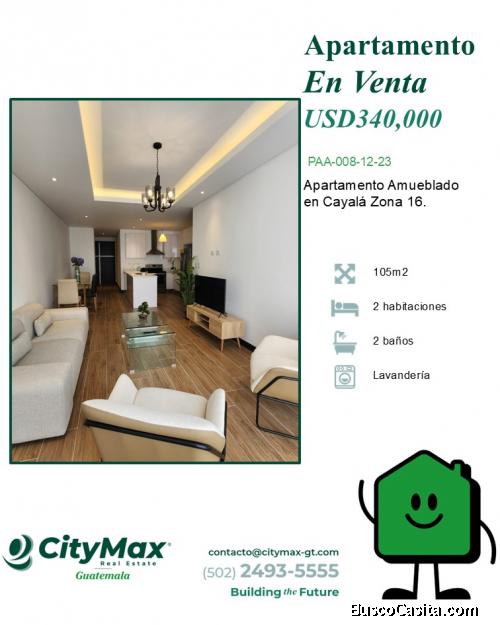 Apartamento en venta en cayala zona 16