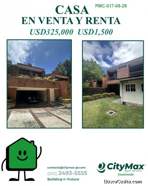 Casa en Venta o Renta en Carretera El Salvador Km 15.5