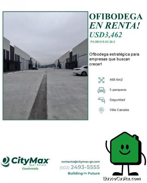 Ofibodegas de 406.10 m2 en Renta en Villa Canales NUEVA