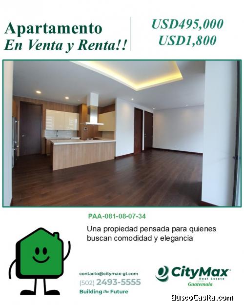 Apartamento en Venta o Renta en Zona 14 Guatemala