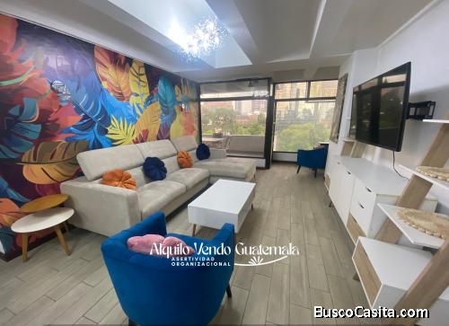 Apartamento Amoblado en Alquiler Zona 14, 2 Habitaciones, 100 m2, Q7,000