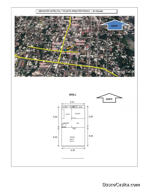 Casa de 3 niveles ubicada a media cuadra de la terminal de buses de Zacatecoluca