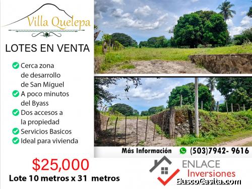 Venta de lotes Villa Quelepa