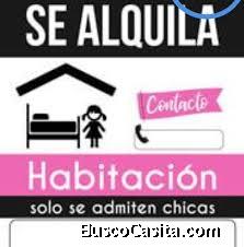 SE ALQUILA HABITACIÓN INDIVIDUAL PARA SEÑORA O SEÑORITA 