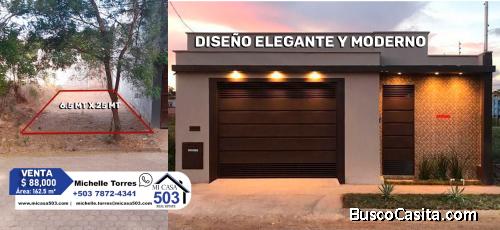 Lote + Construcción Colonia Esmeralda, San Miguel, El Salvador
