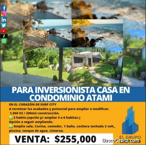 PARA INVERSIONISTA CASA EN CONDOMINIO ATAMI