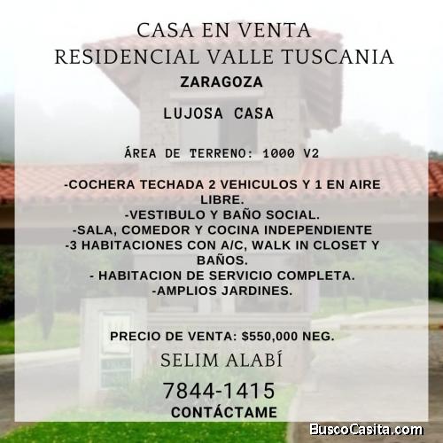 Casa en venta Residencial Valle Tuscania 