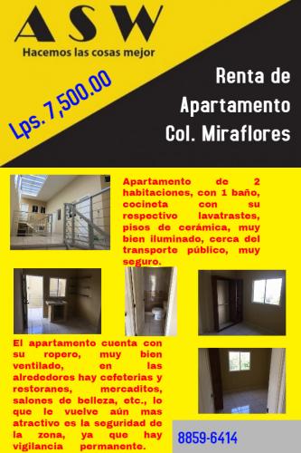 Alquiler de Apartamento (Lps. 7,500.00)
