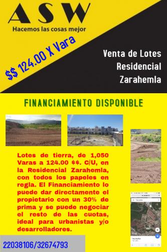 Atención Urbanistas Lotes de Tierra a la Venta en Zarahemla Financiamiento Disponible